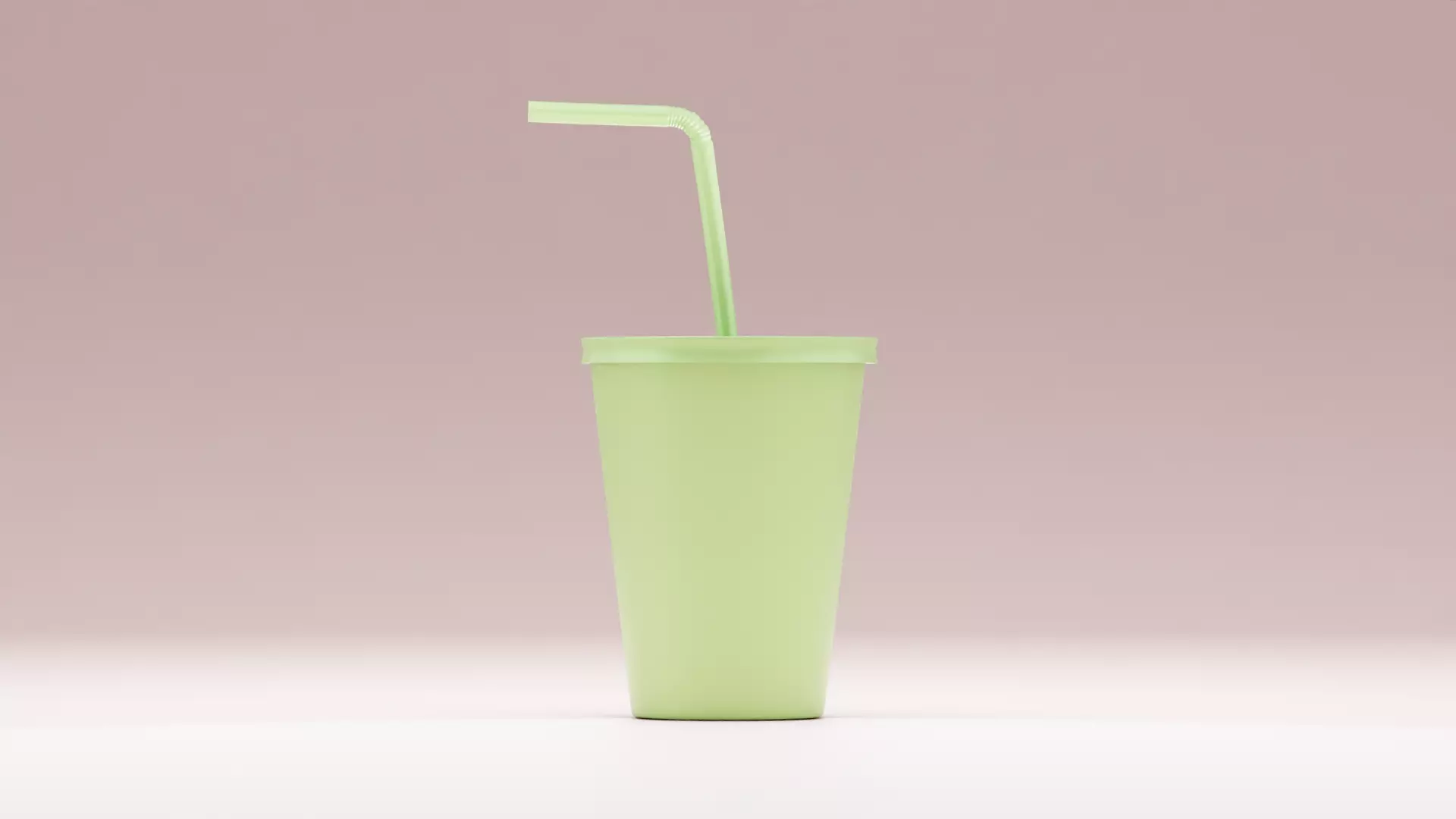 Cup With Straw 3D model_0