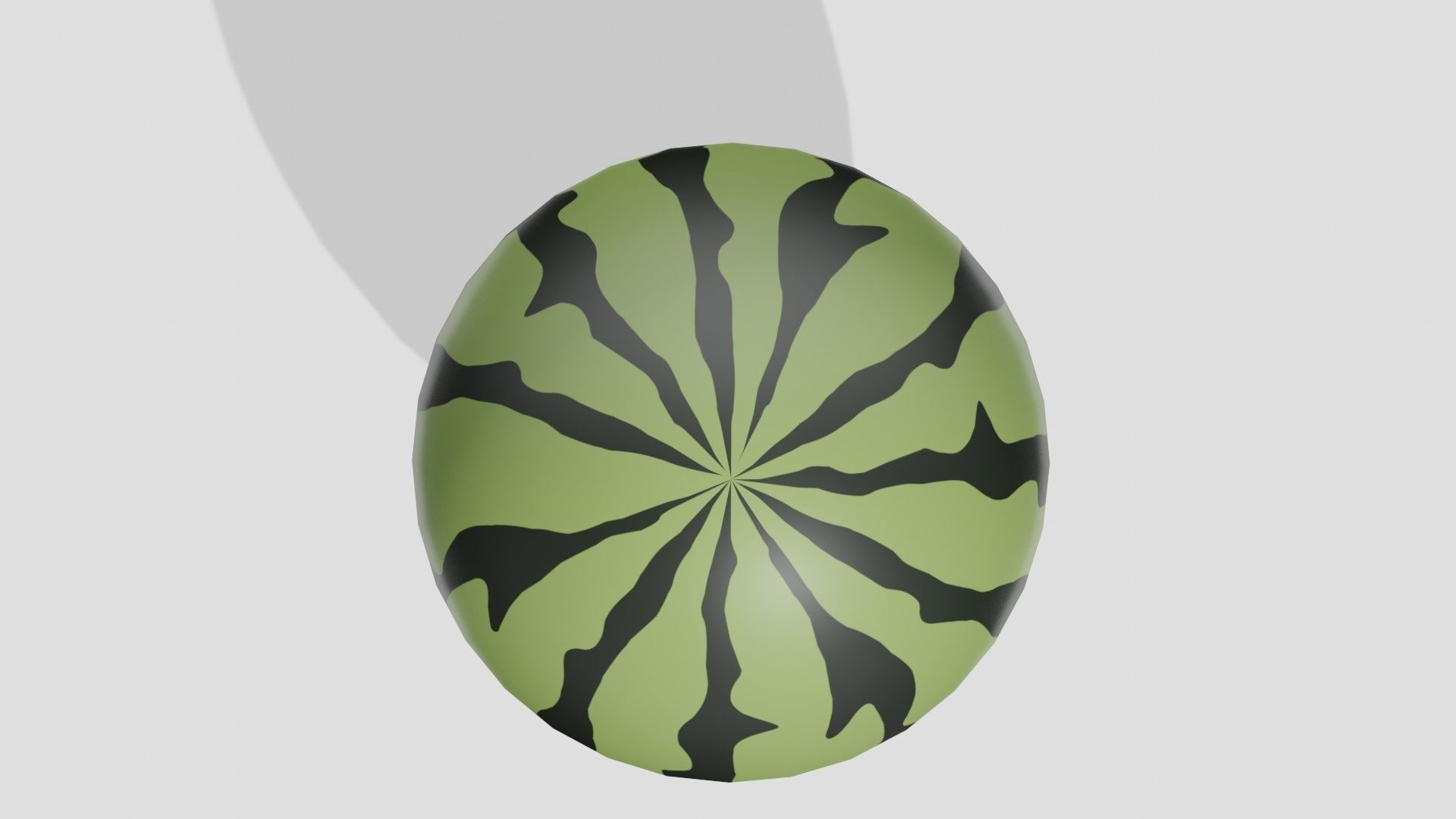 Watermelon cartoon Low-poly 3D model_1