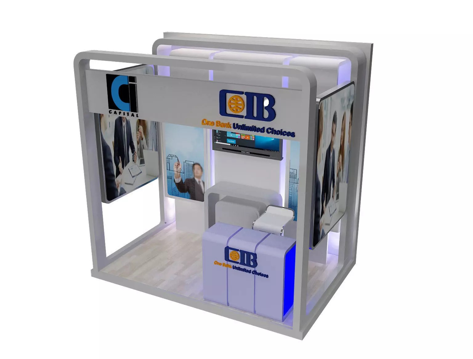 Booth Exhibition Stand a369a 3D model