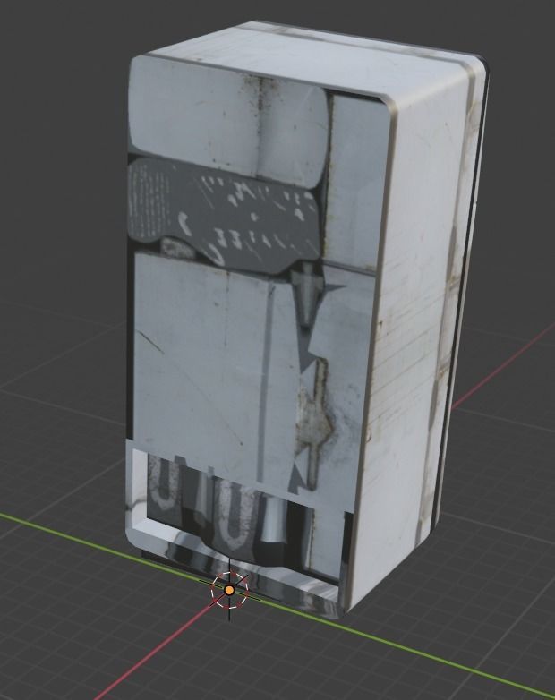 refrigerator Low-poly 3D model_1