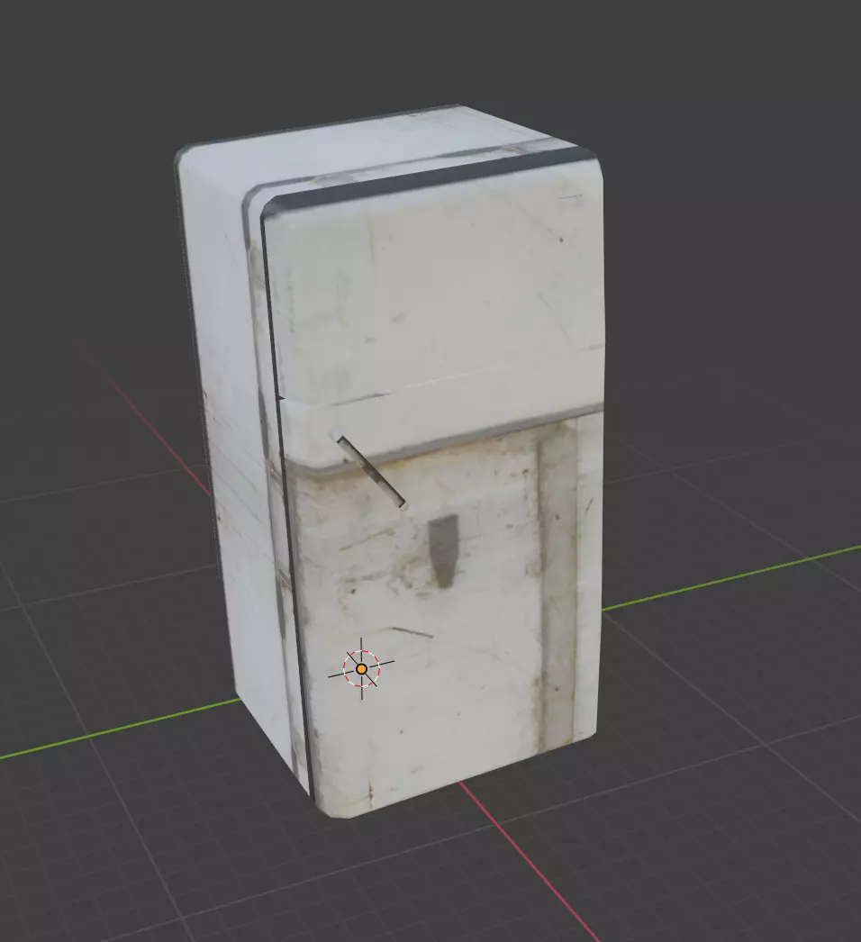 refrigerator Low-poly 3D model_0