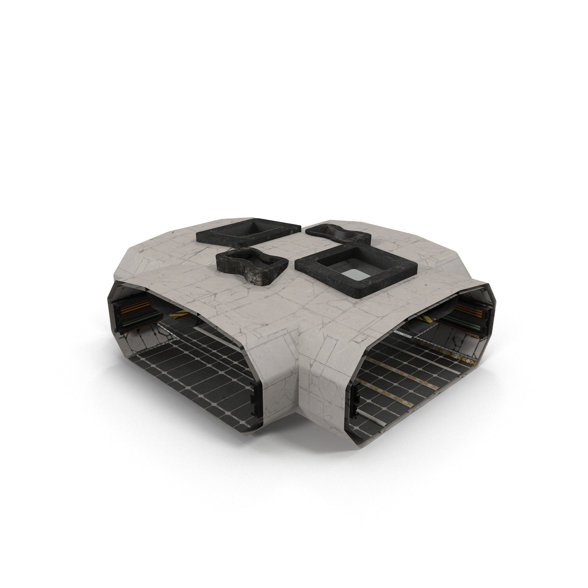 Sci Fi interior Low-poly 3D model_5