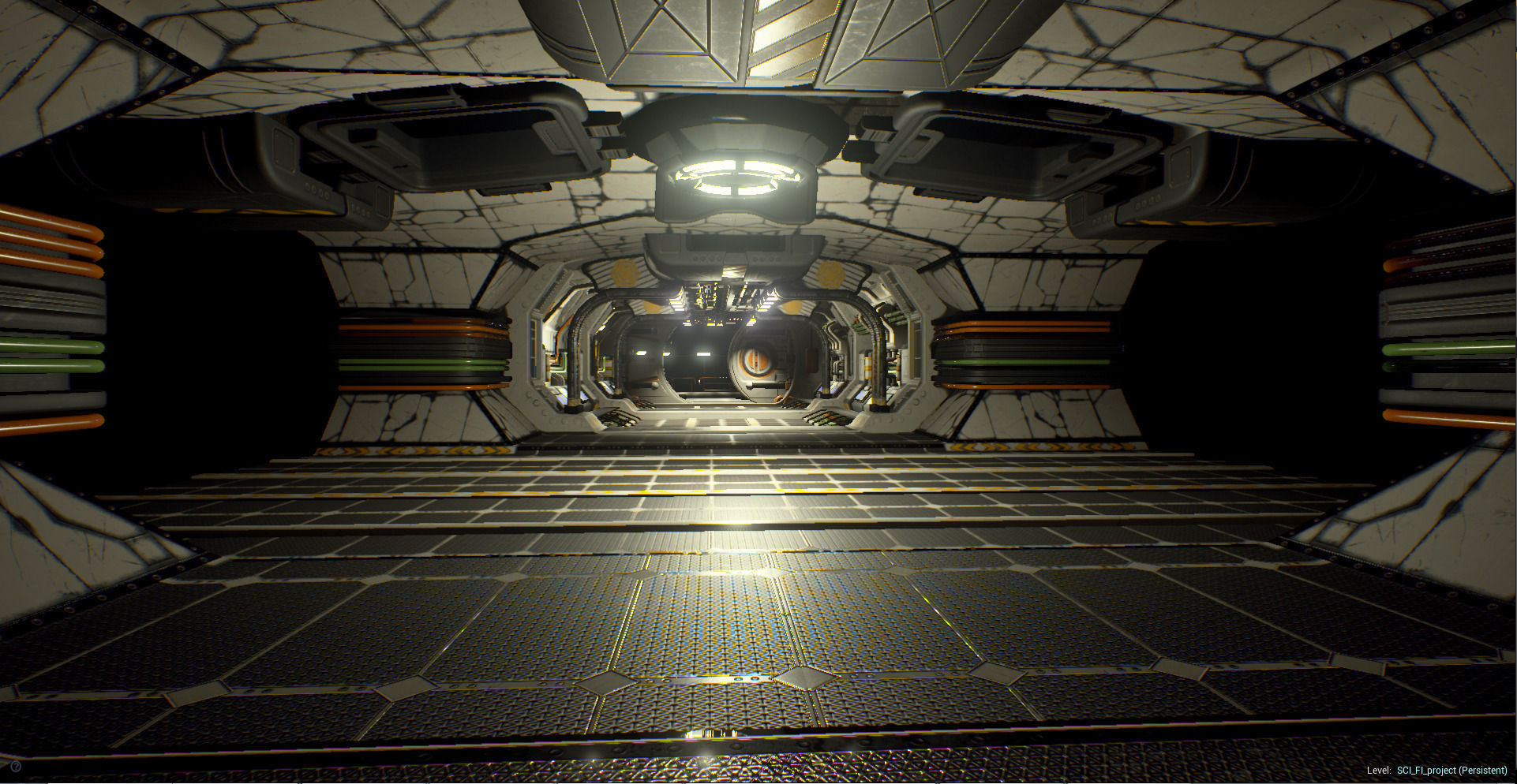 Sci Fi interior Low-poly 3D model_12