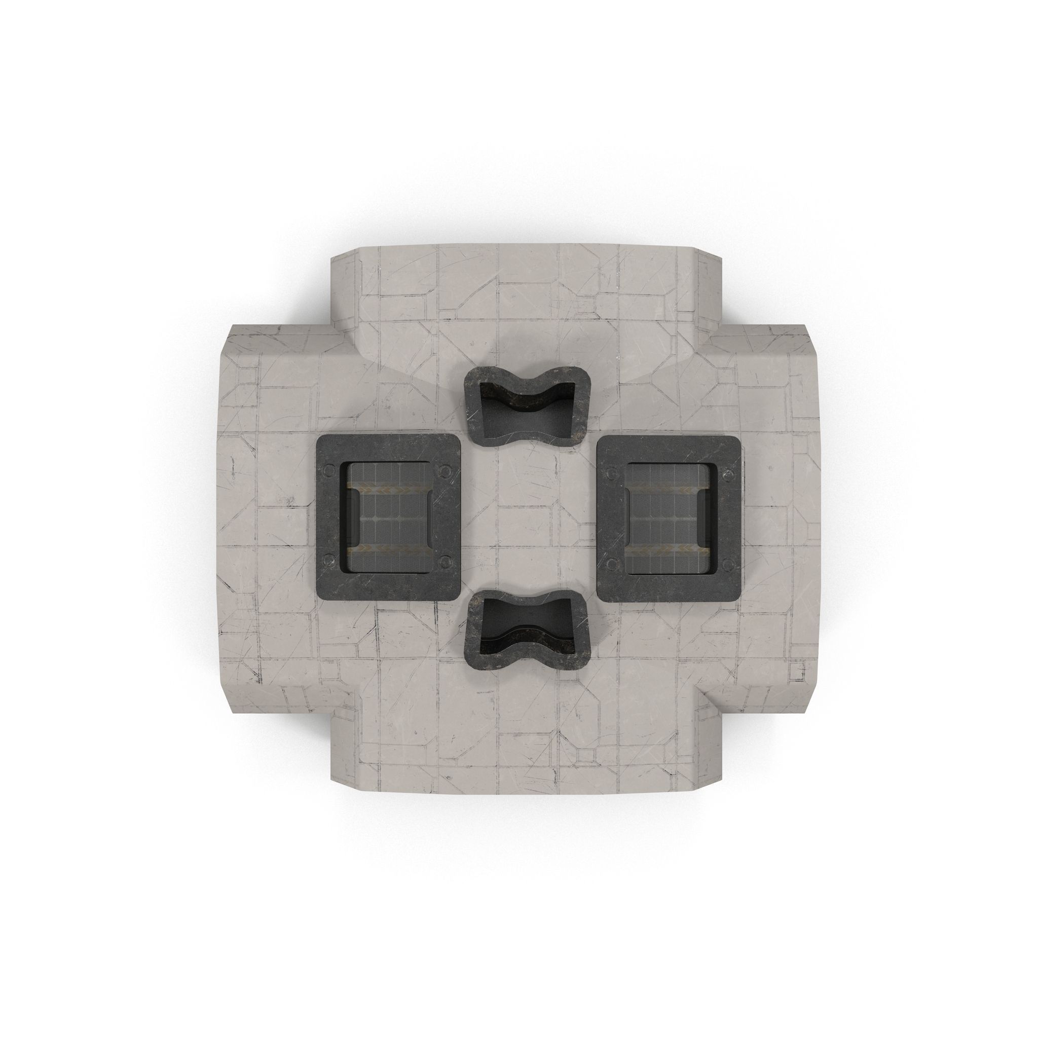 Sci Fi interior Low-poly 3D model_9