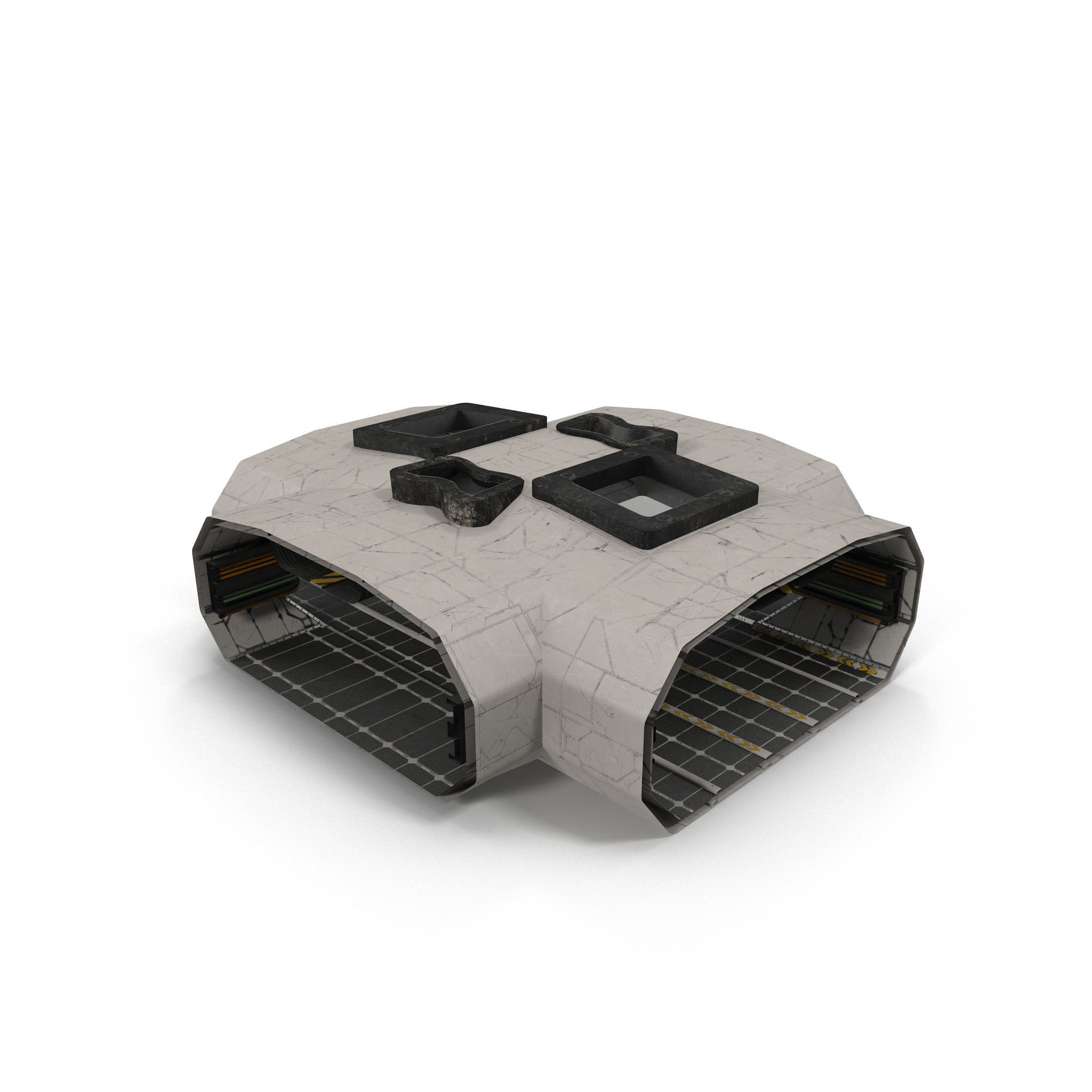 Sci Fi interior Low-poly 3D model_4