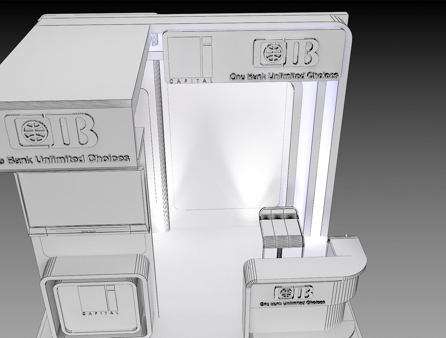  Booth Exhibition Stand a369b 3D model_9