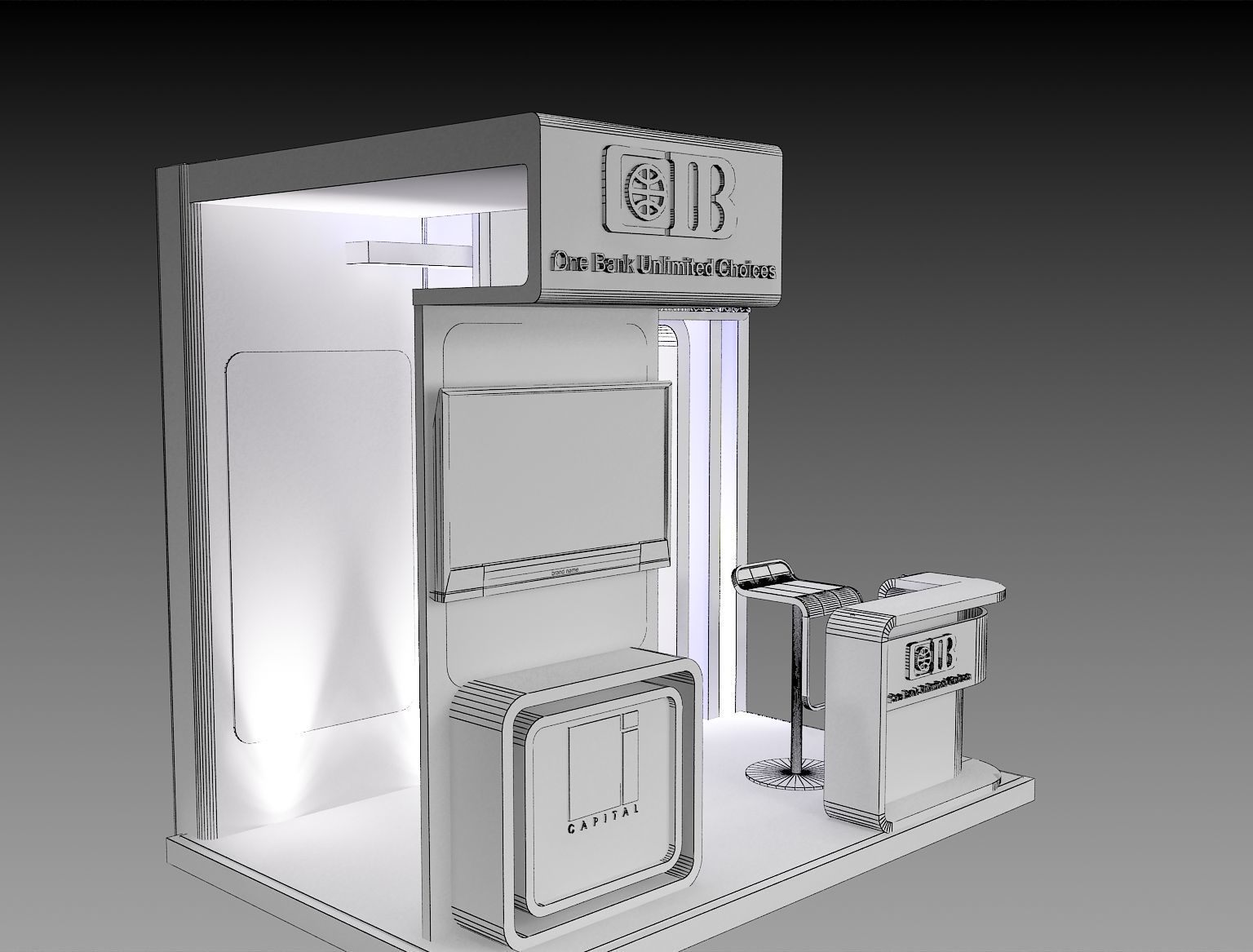  Booth Exhibition Stand a369b 3D model_11