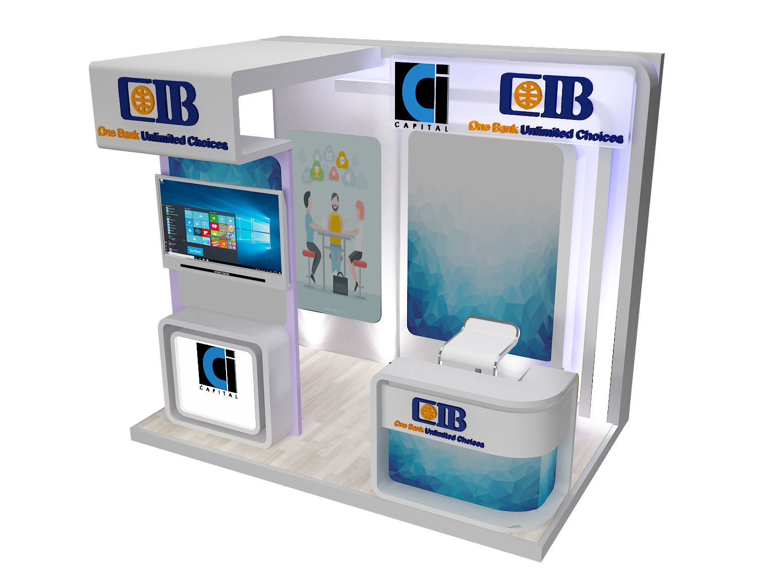  Booth Exhibition Stand a369b 3D model_4