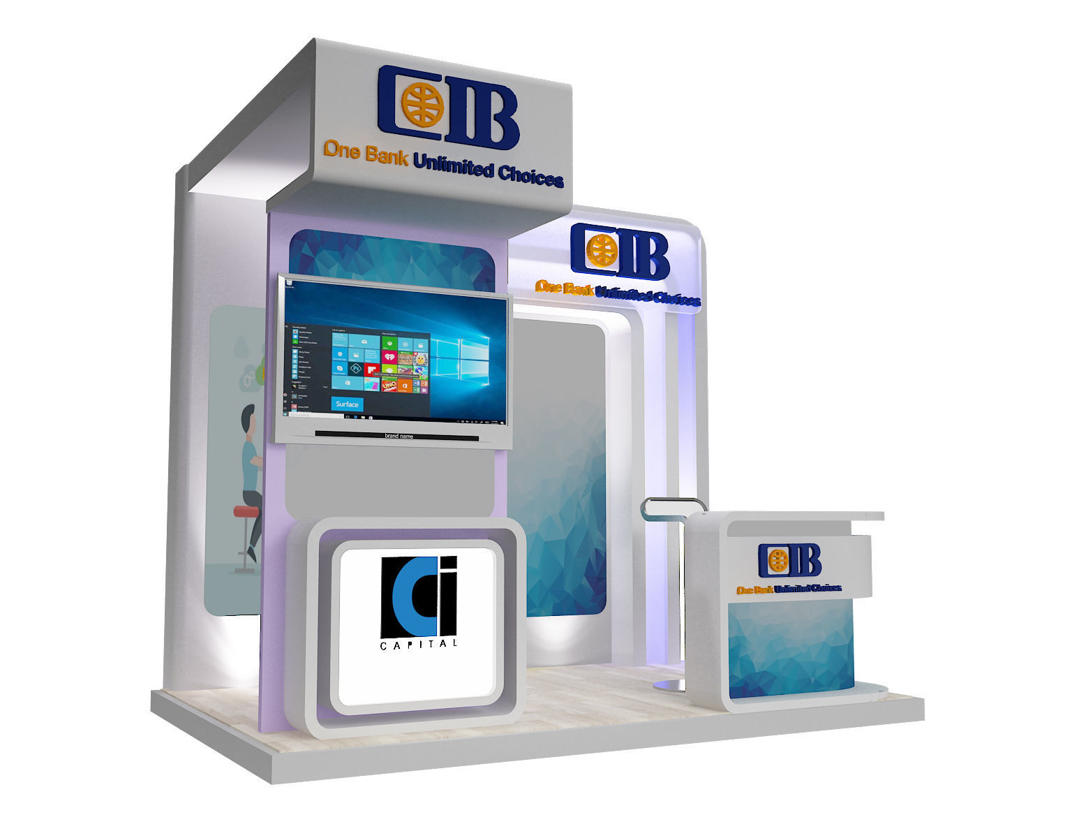  Booth Exhibition Stand a369b 3D model_2