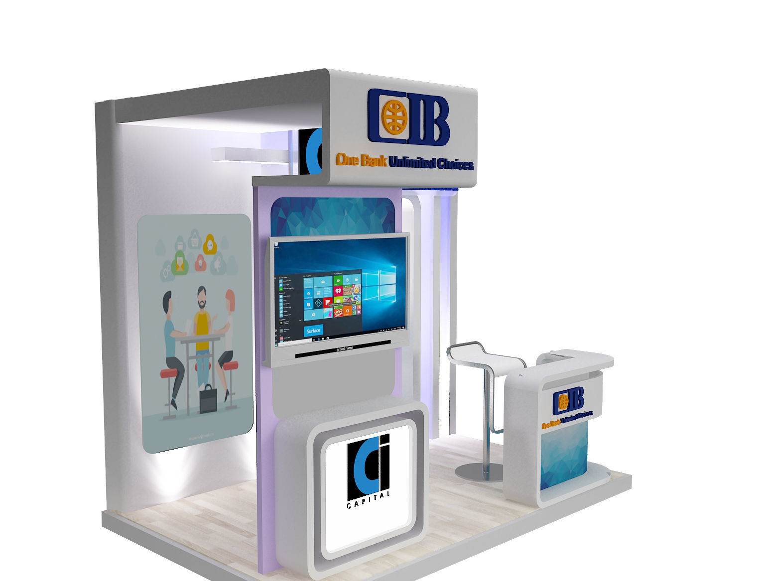  Booth Exhibition Stand a369b 3D model_10