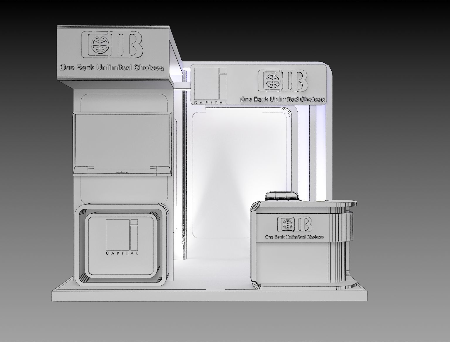  Booth Exhibition Stand a369b 3D model_1