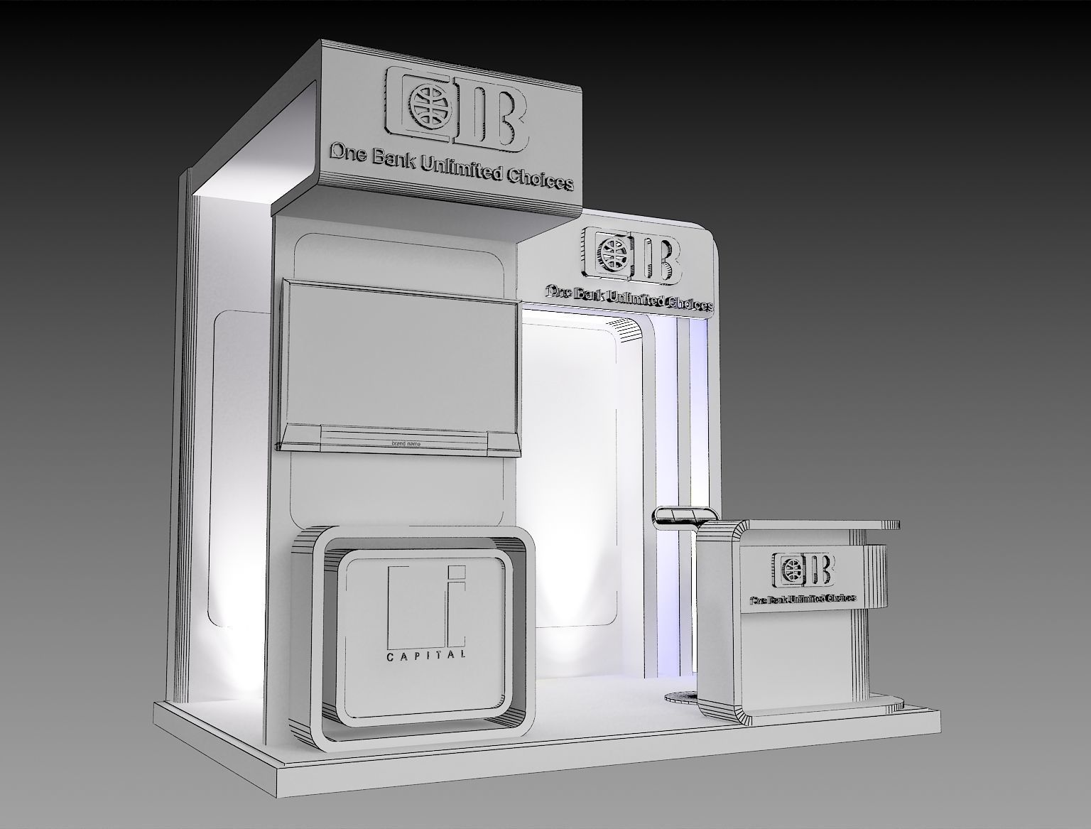  Booth Exhibition Stand a369b 3D model_3