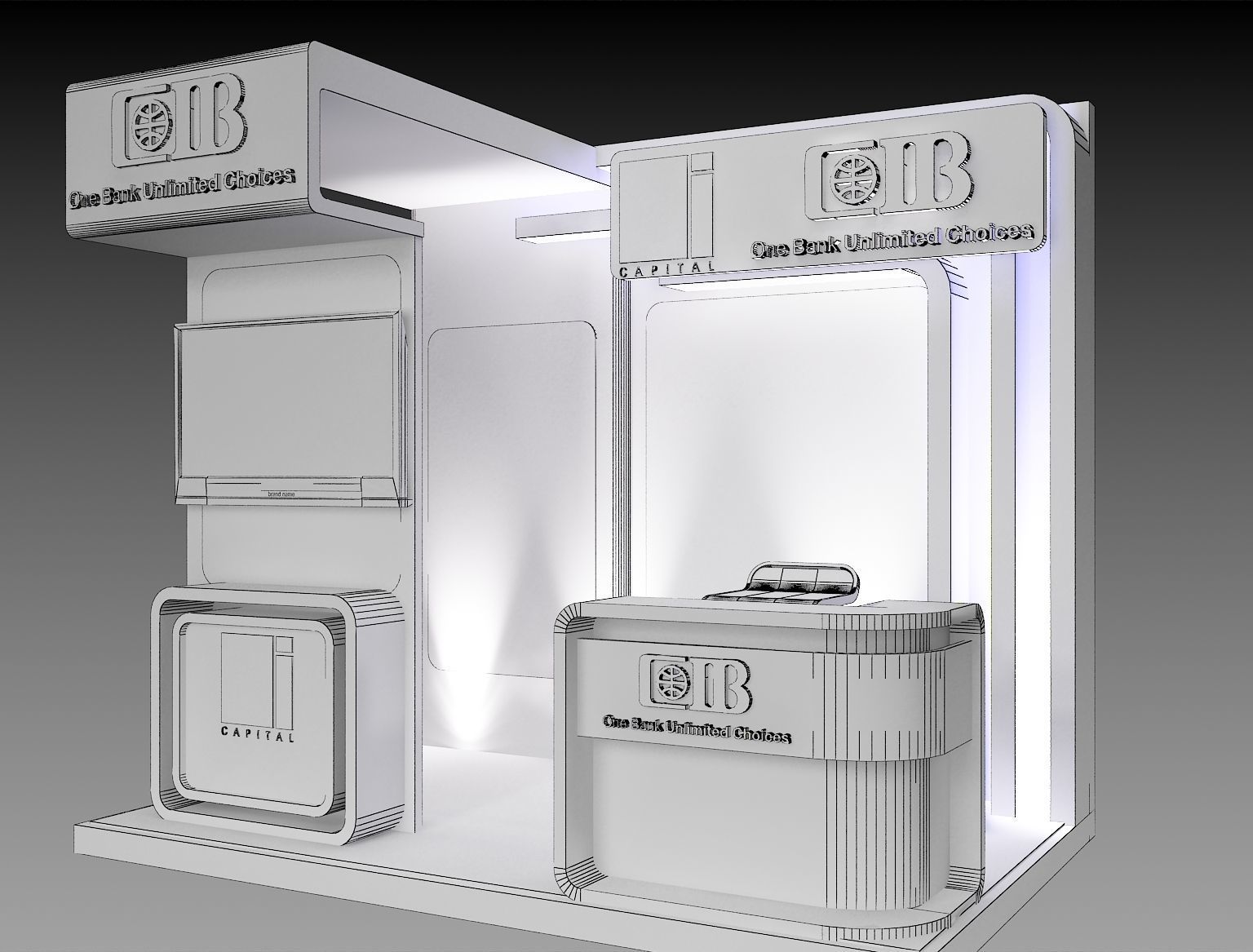  Booth Exhibition Stand a369b 3D model_7