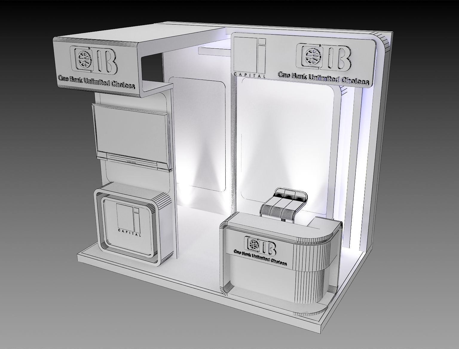  Booth Exhibition Stand a369b 3D model_5