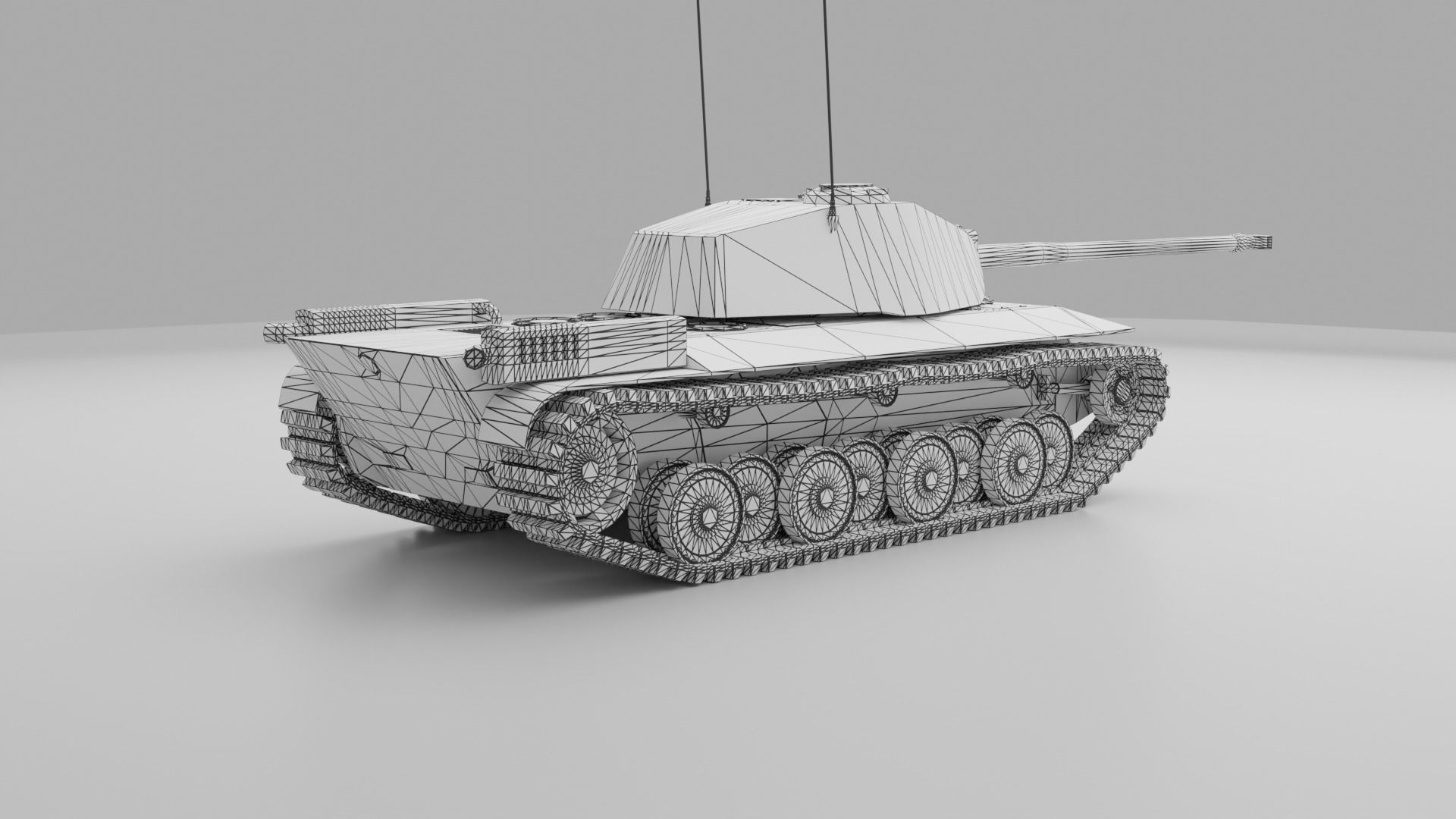 FCM 50T French medium tank Free 3D model_13