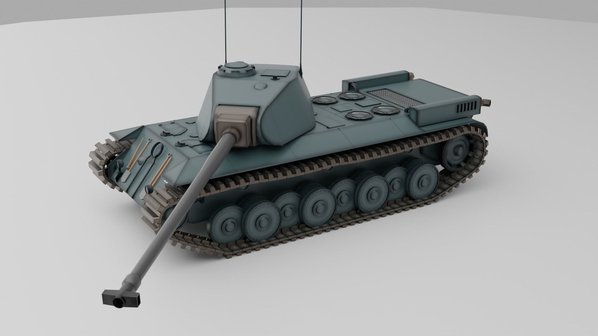 FCM 50T French medium tank Free 3D model_3