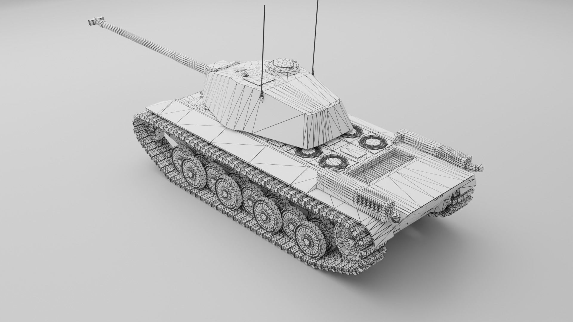 FCM 50T French medium tank Free 3D model_12