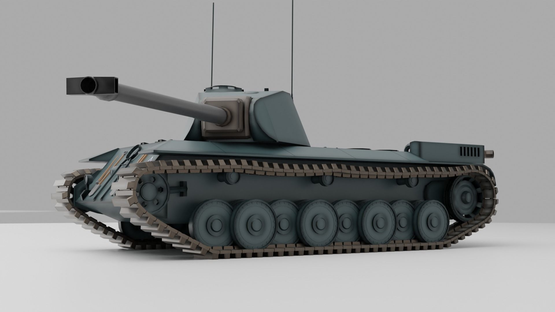 FCM 50T French medium tank Free 3D model_1