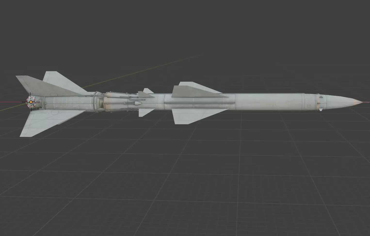 sa 2 rocket weapon Low-poly 3D model_0