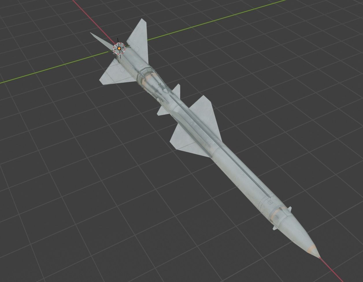 sa 2 rocket weapon Low-poly 3D model_1