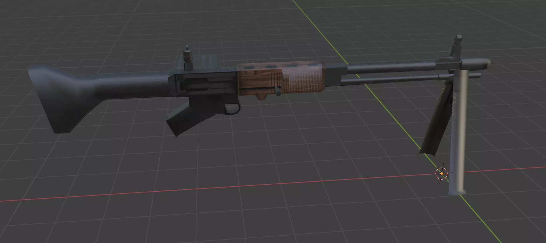 weapon fg42 Low-poly 3D model_0