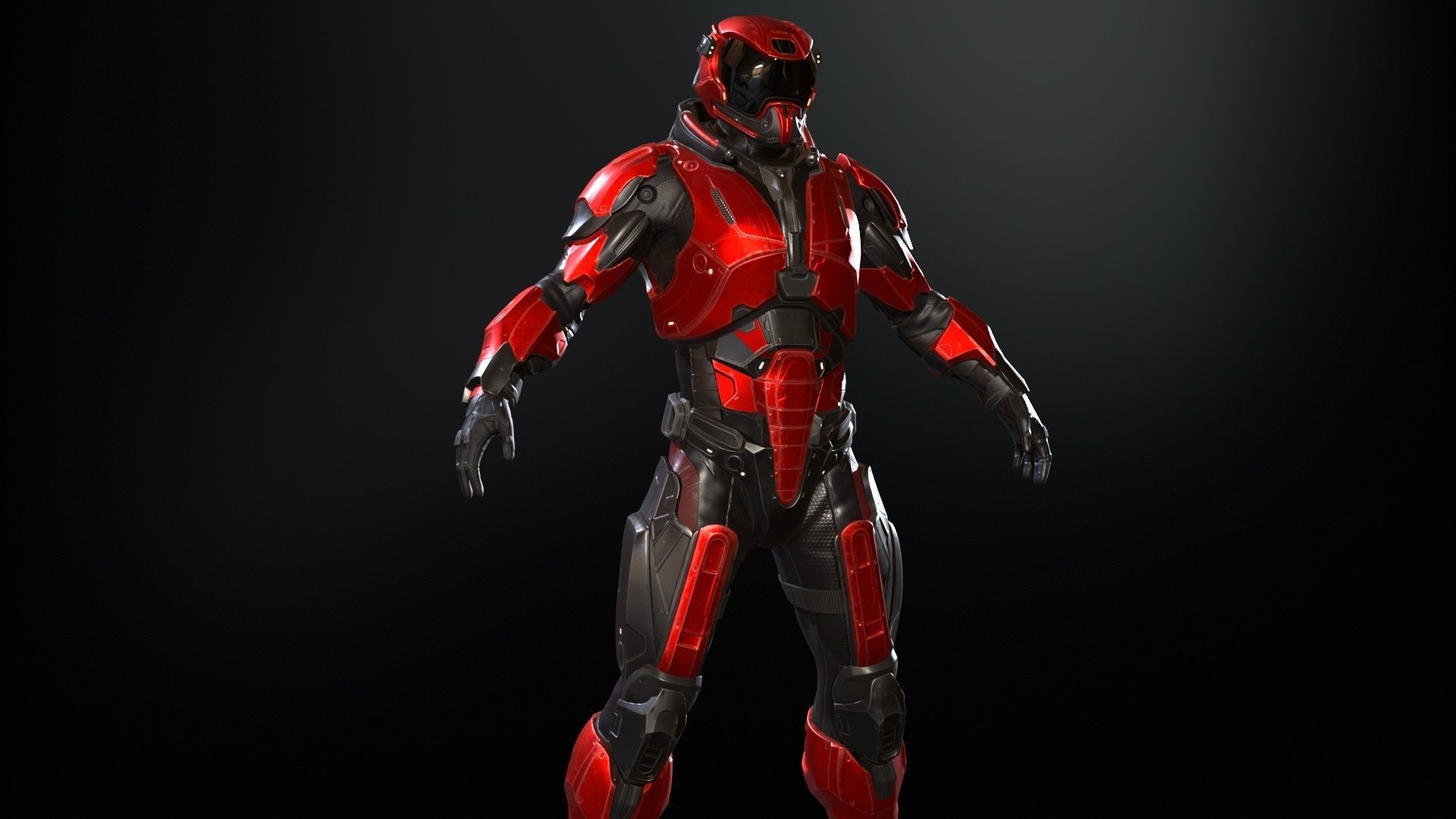 CyberSuit 03 Low-poly 3D model_25