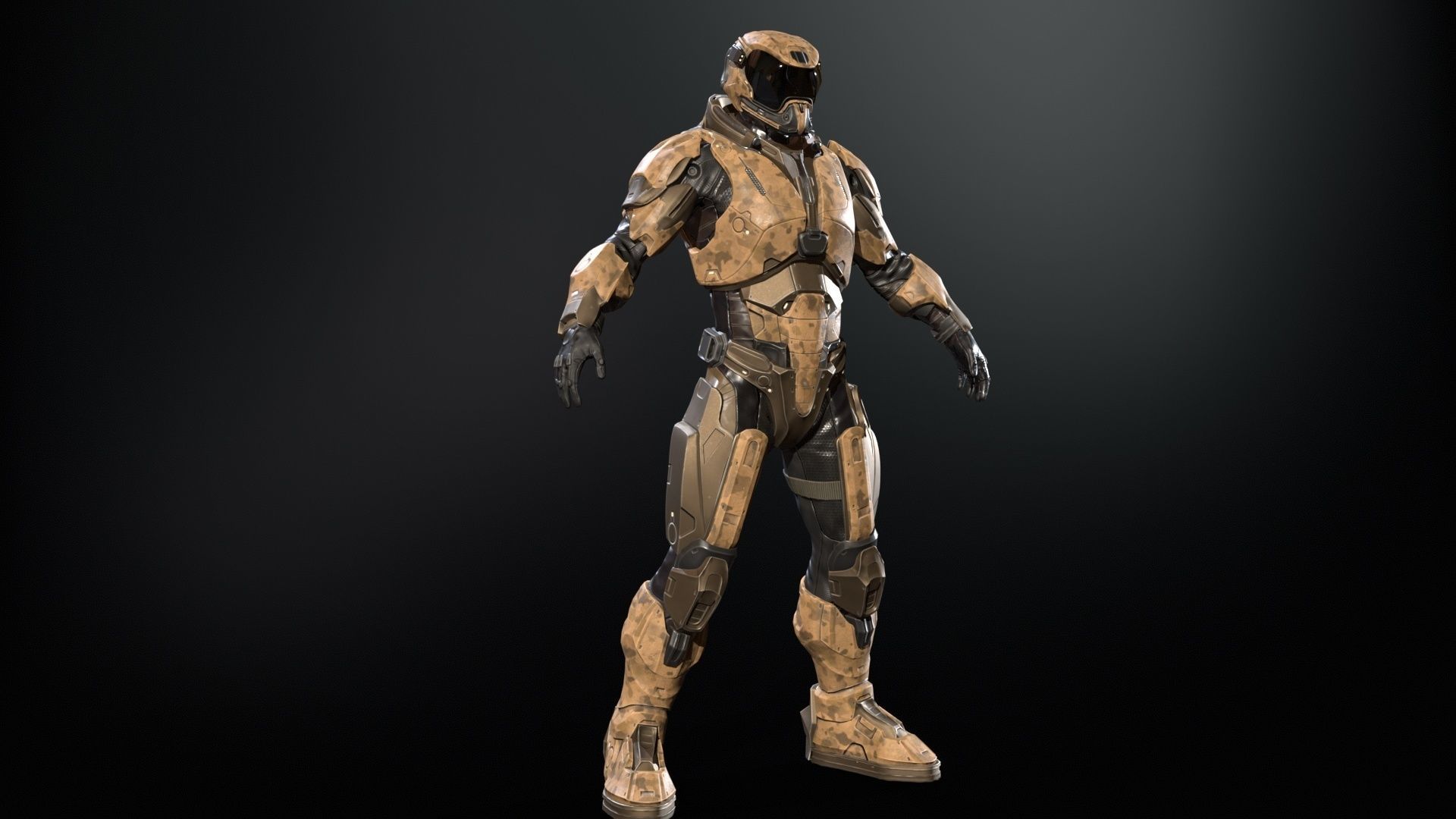 CyberSuit 03 Low-poly 3D model_13