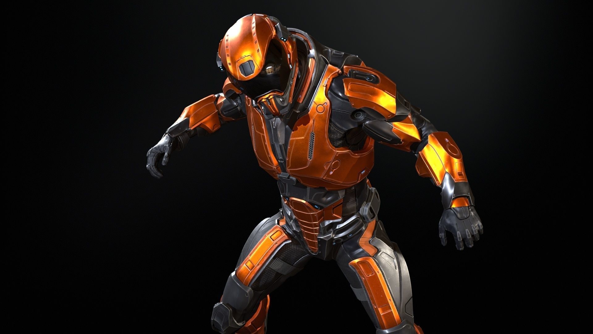 CyberSuit 03 Low-poly 3D model_16