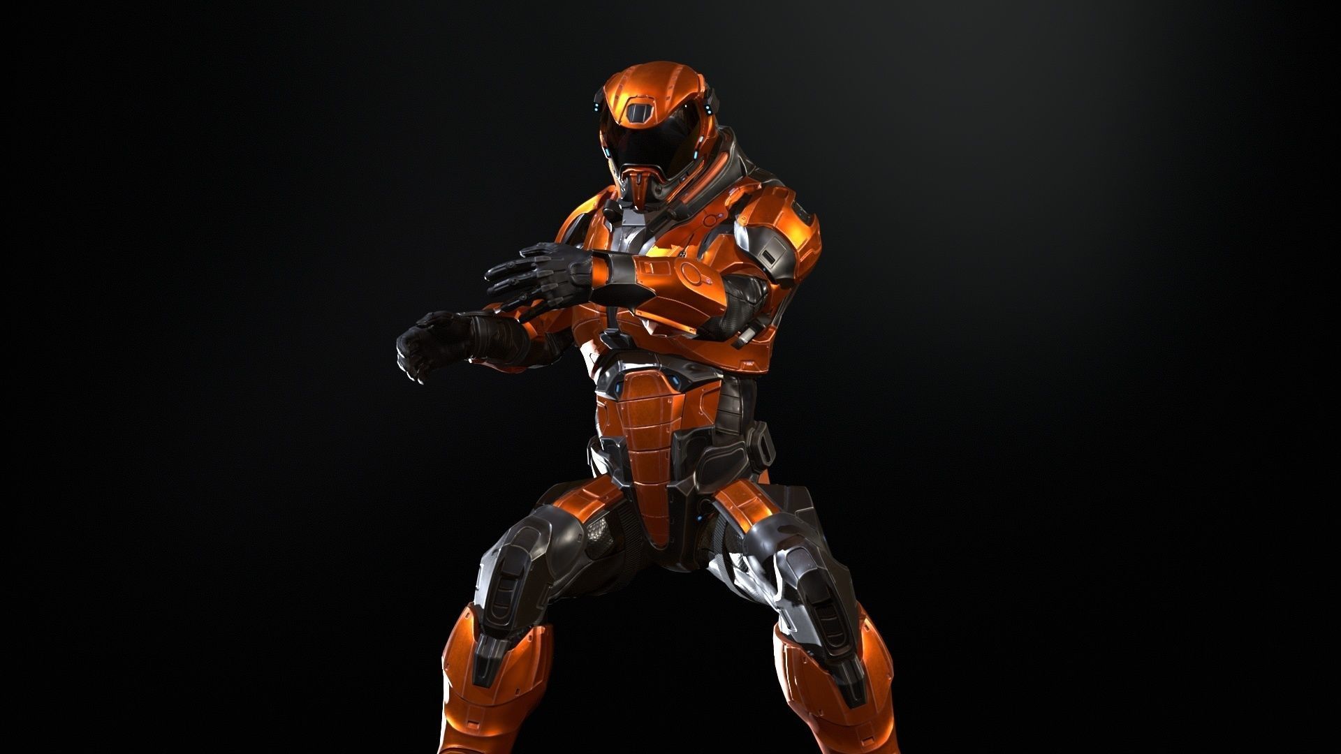 CyberSuit 03 Low-poly 3D model_15