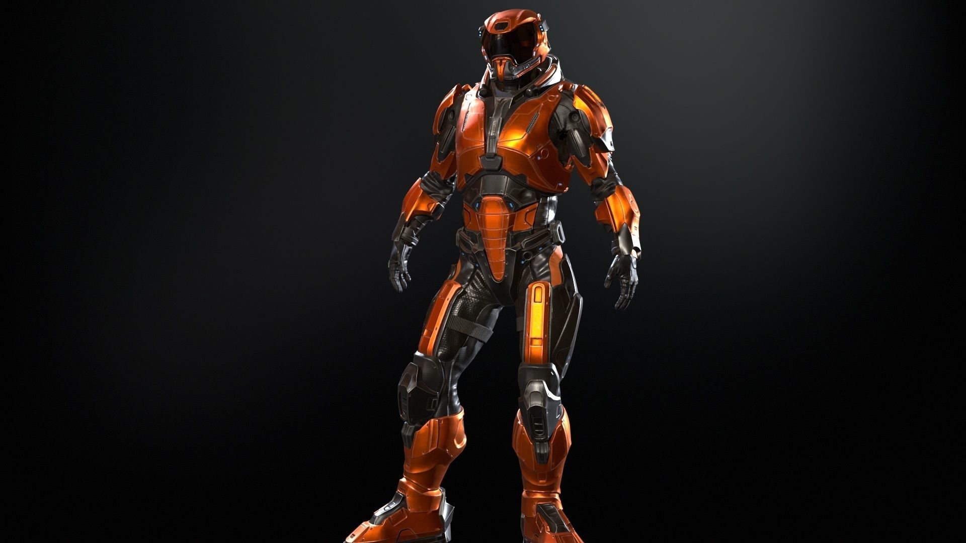 CyberSuit 03 Low-poly 3D model_20