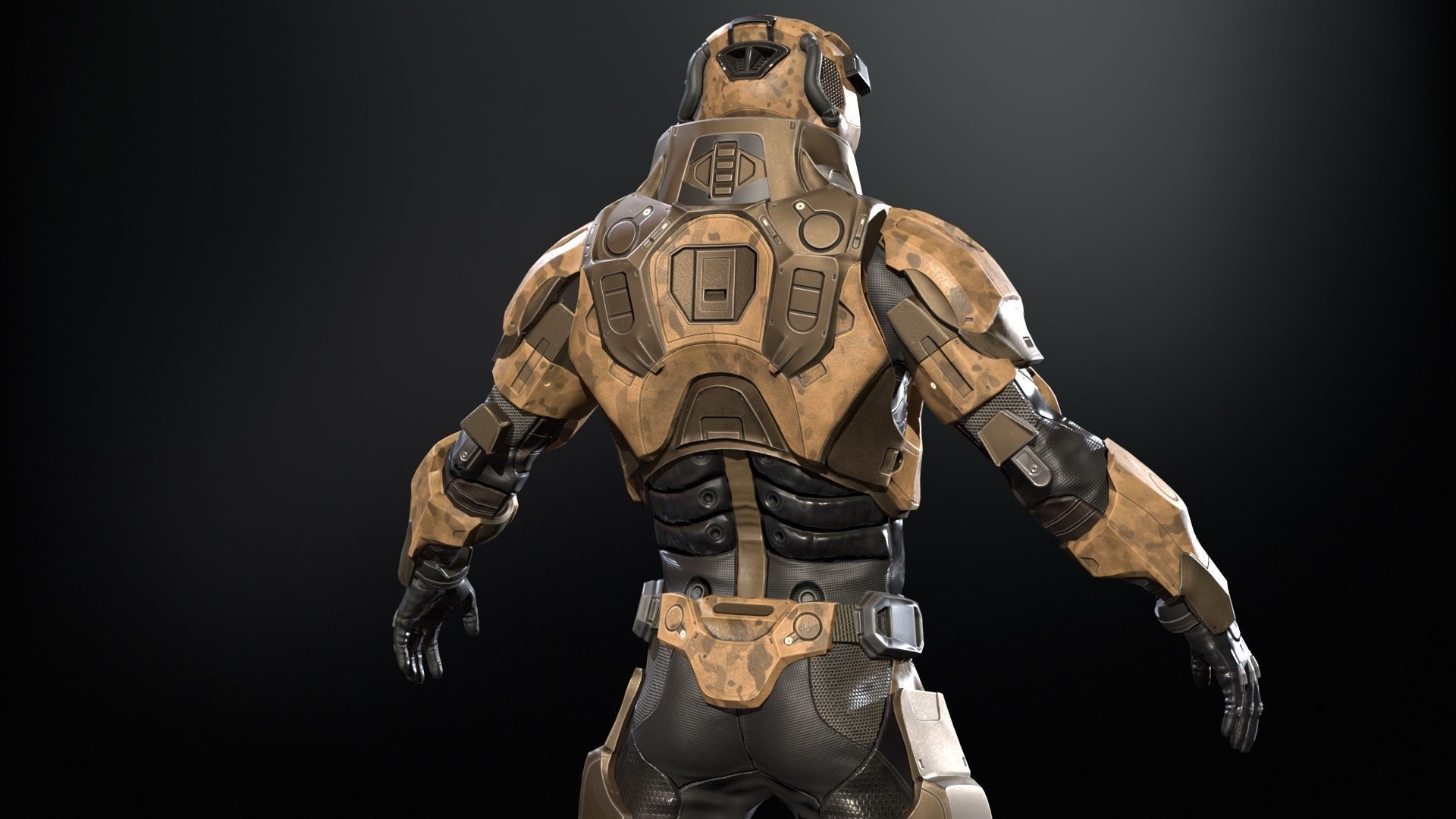 CyberSuit 03 Low-poly 3D model_12