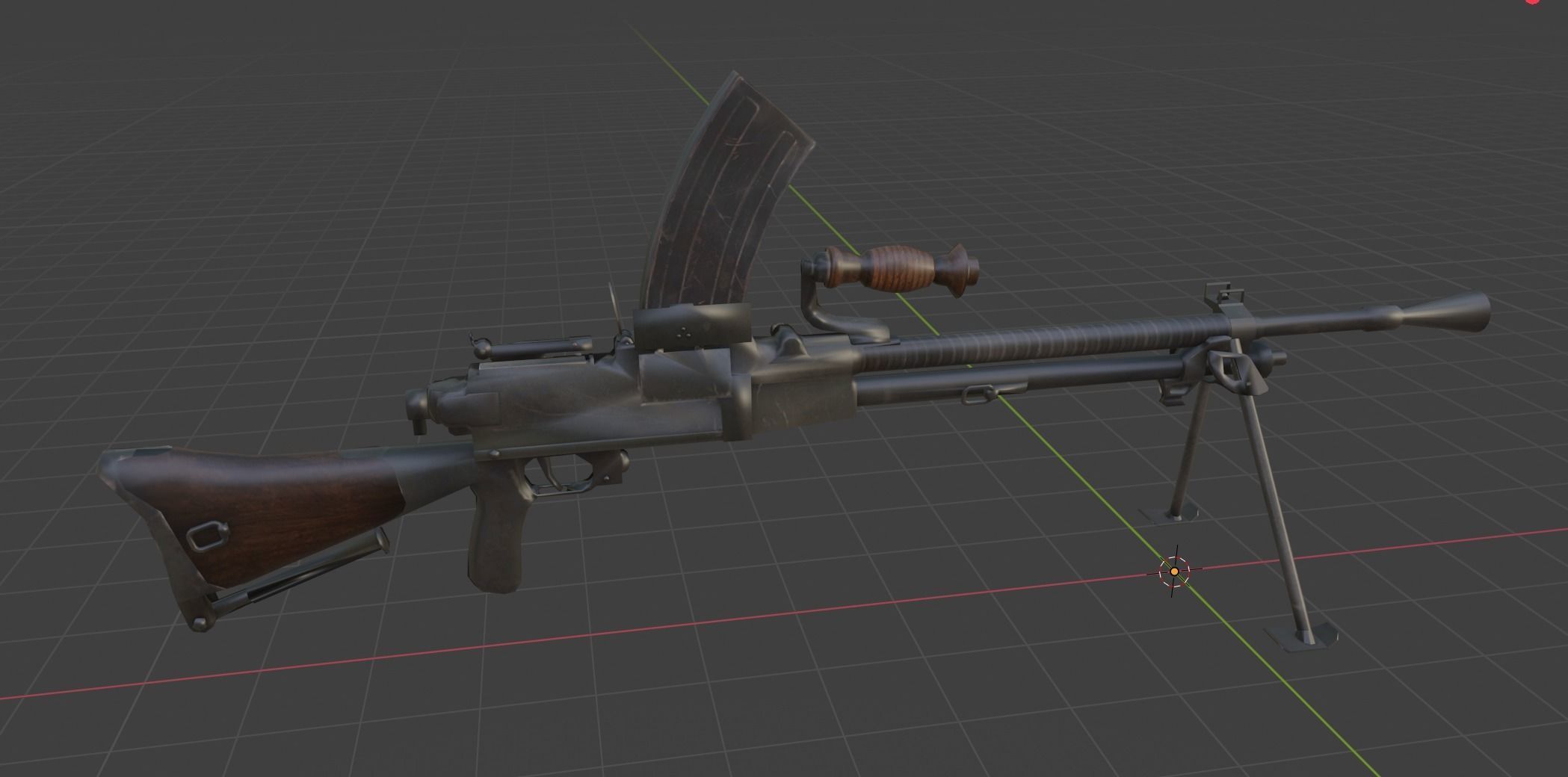 weapon type99 Low-poly 3D model_1