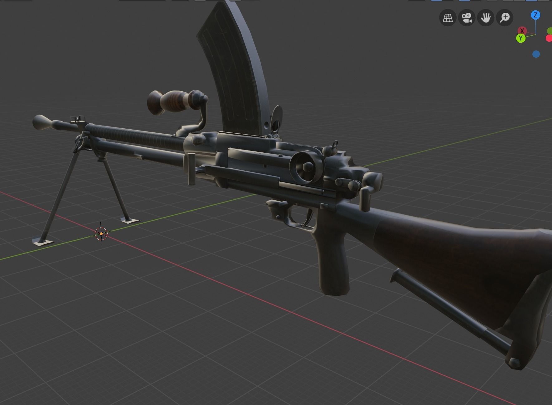 weapon type99 Low-poly 3D model_3