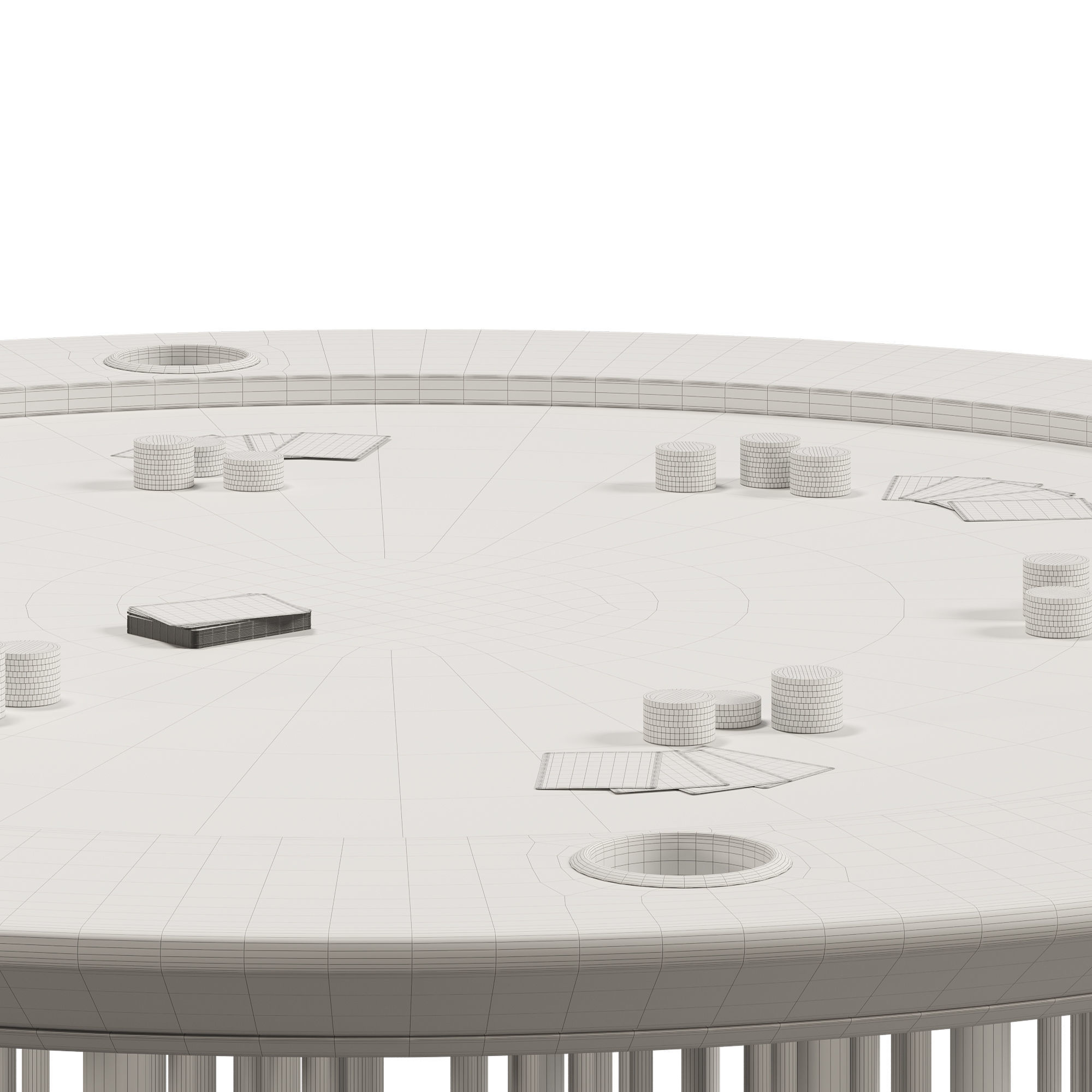 Shanghai Poker Table  3D model_3
