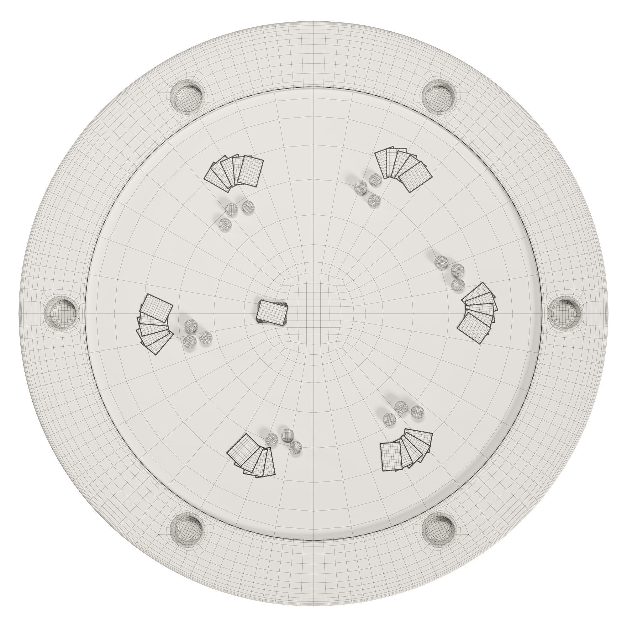 Shanghai Poker Table  3D model_5