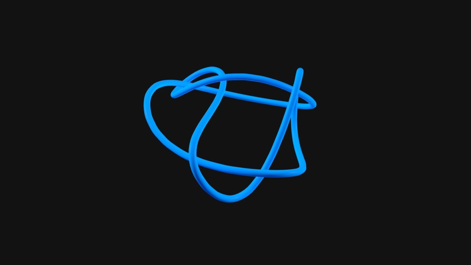 Knot 13 Low-poly 3D model_7