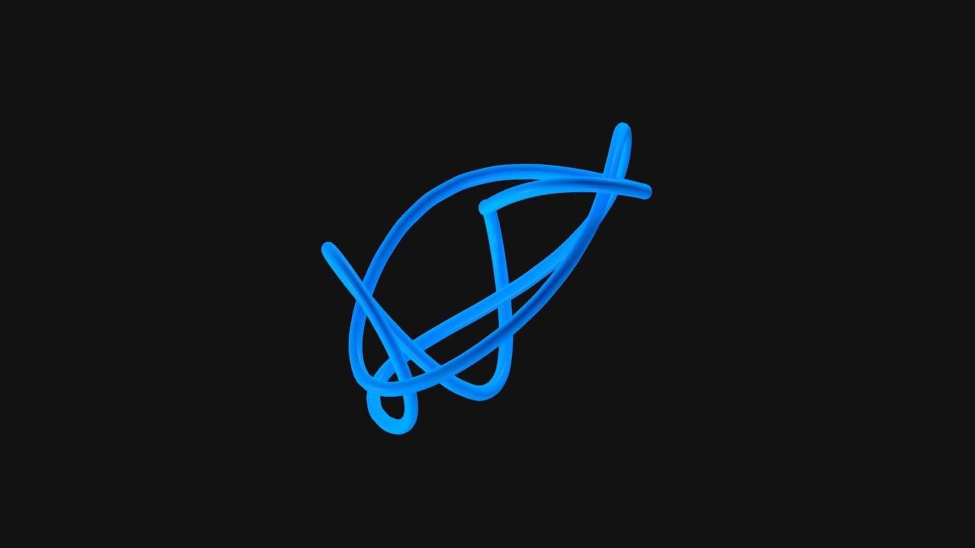 Knot 13 Low-poly 3D model_6