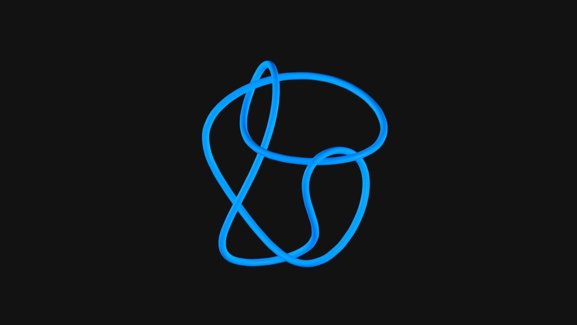 Knot 13 Low-poly 3D model_1