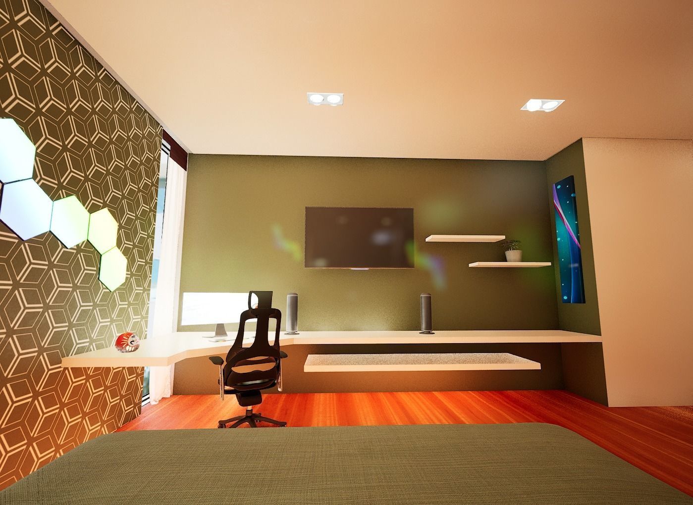 bed room  Free 3D model_2