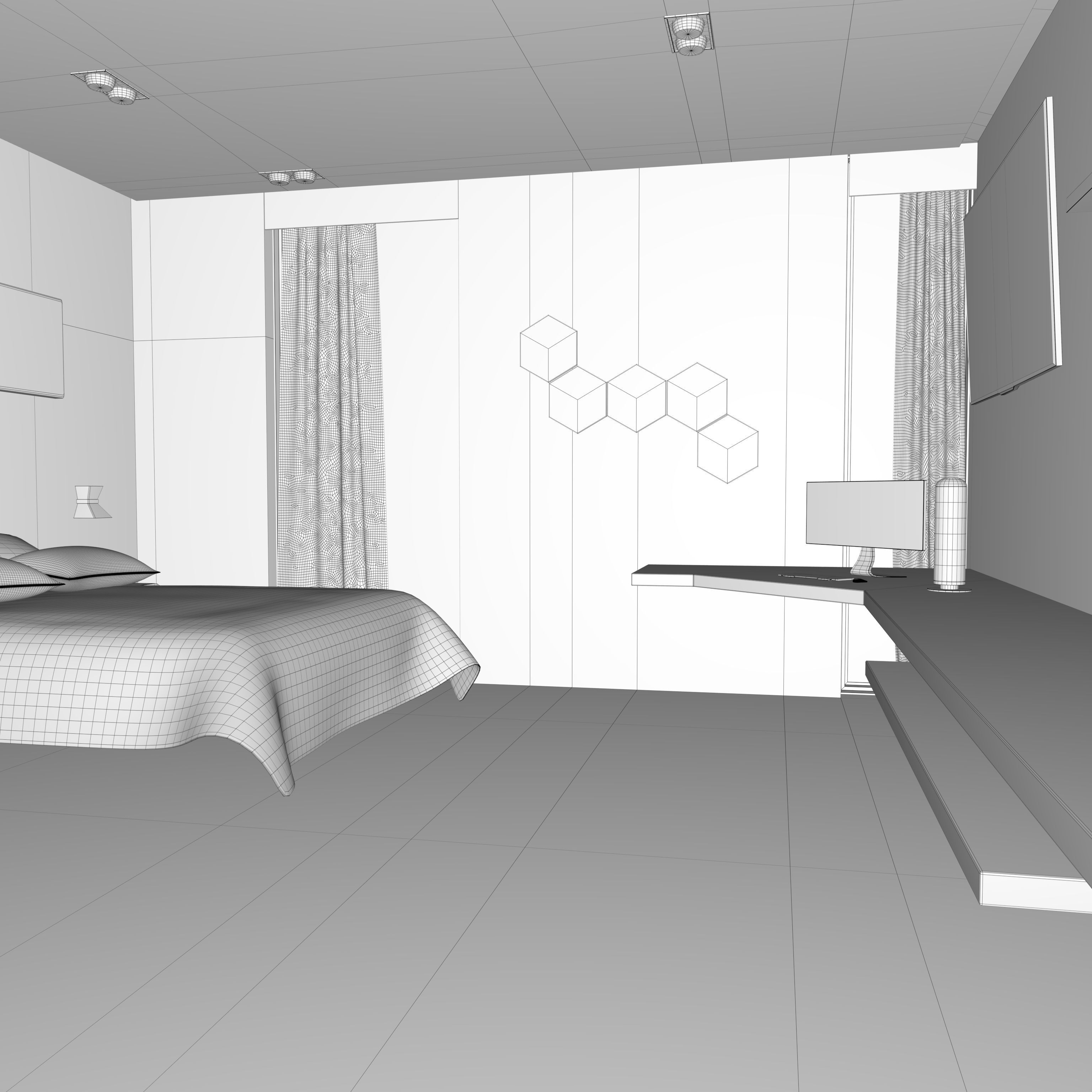 bed room  Free 3D model_10