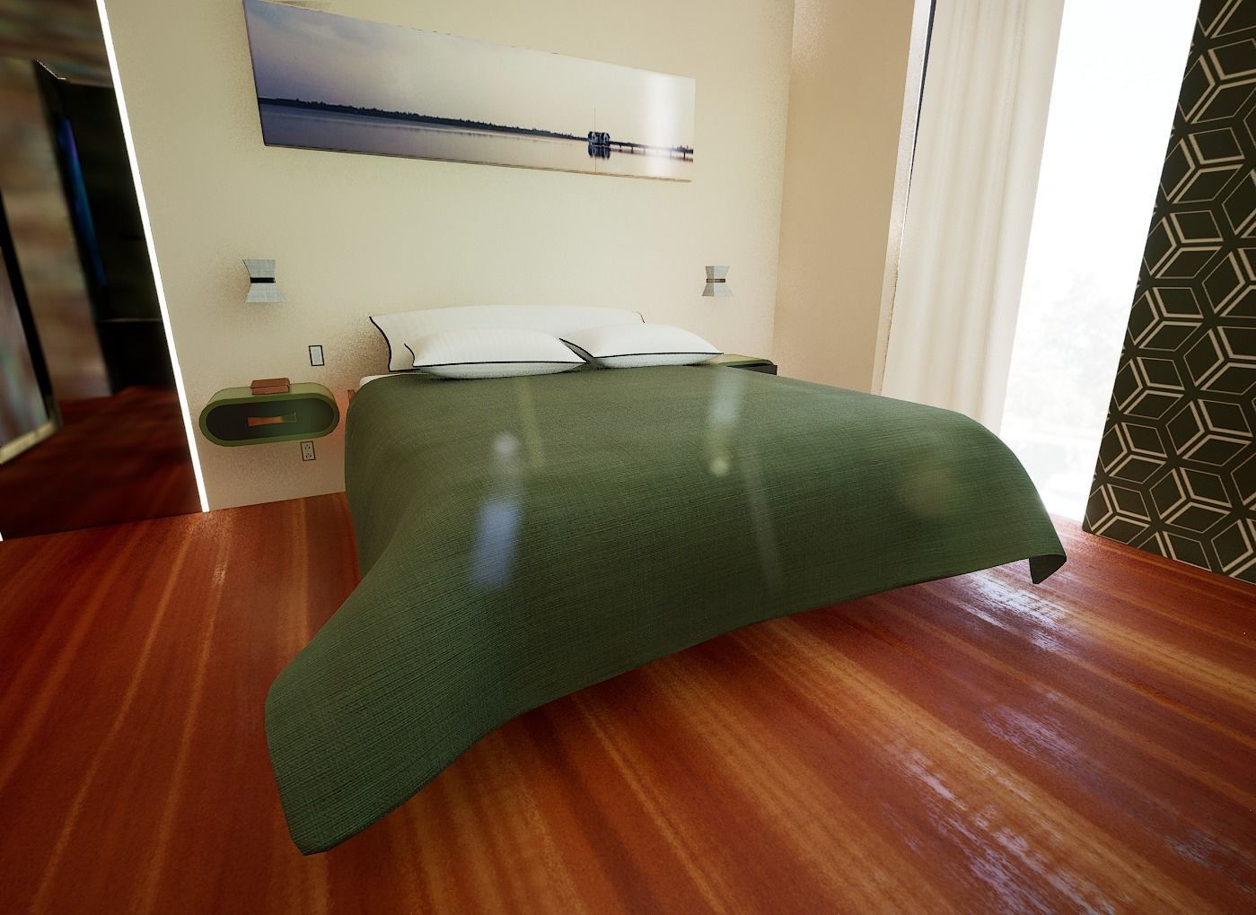 bed room  Free 3D model_3