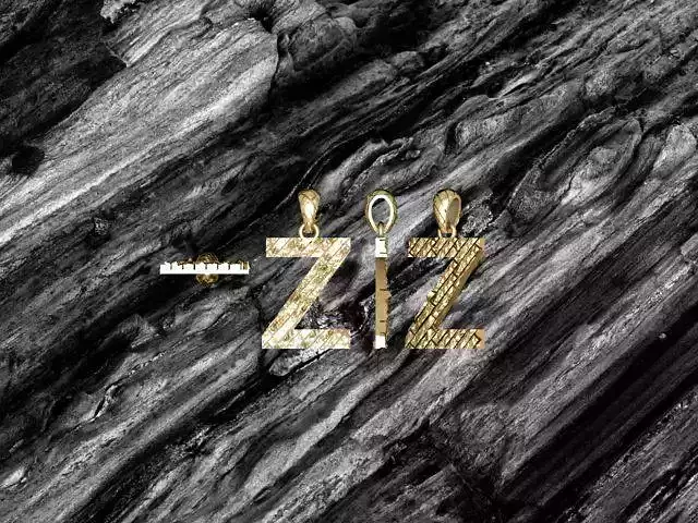 Z Letter Alphabet Tiles Texture Pendant 3D Print Model 3D print model