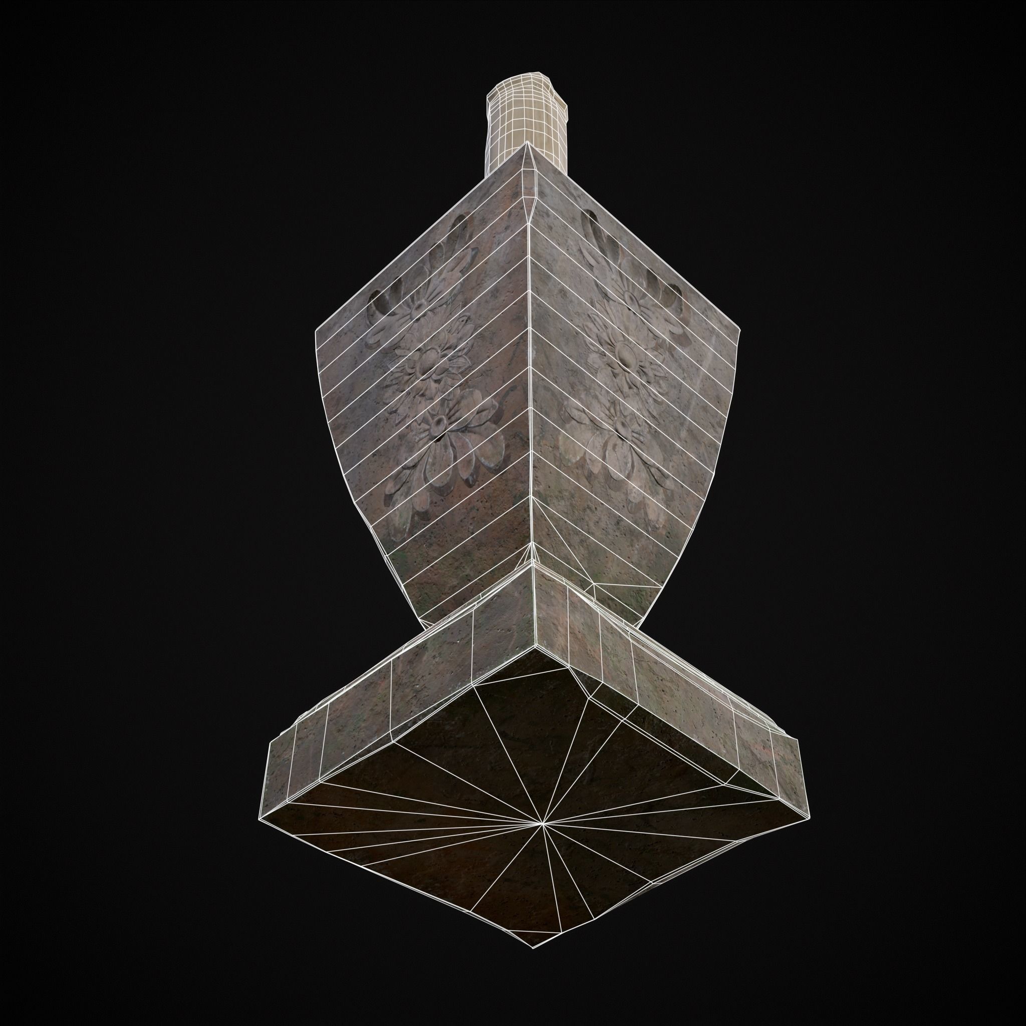 Garden Candle Decoration Low-poly 3D model_16