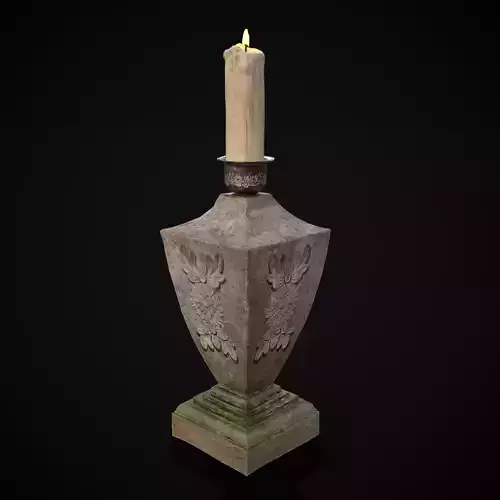 Garden Candle Decoration Low-poly 3D model