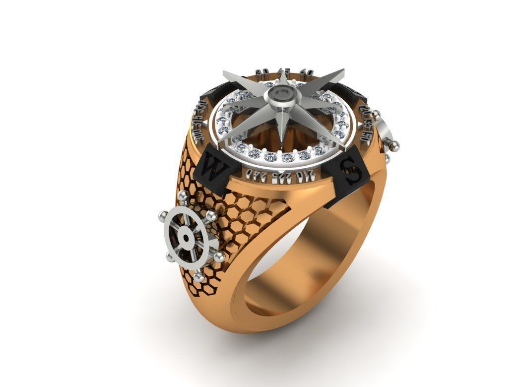 ANILLO BRUJULA- COMPASS RING 3D print model_2