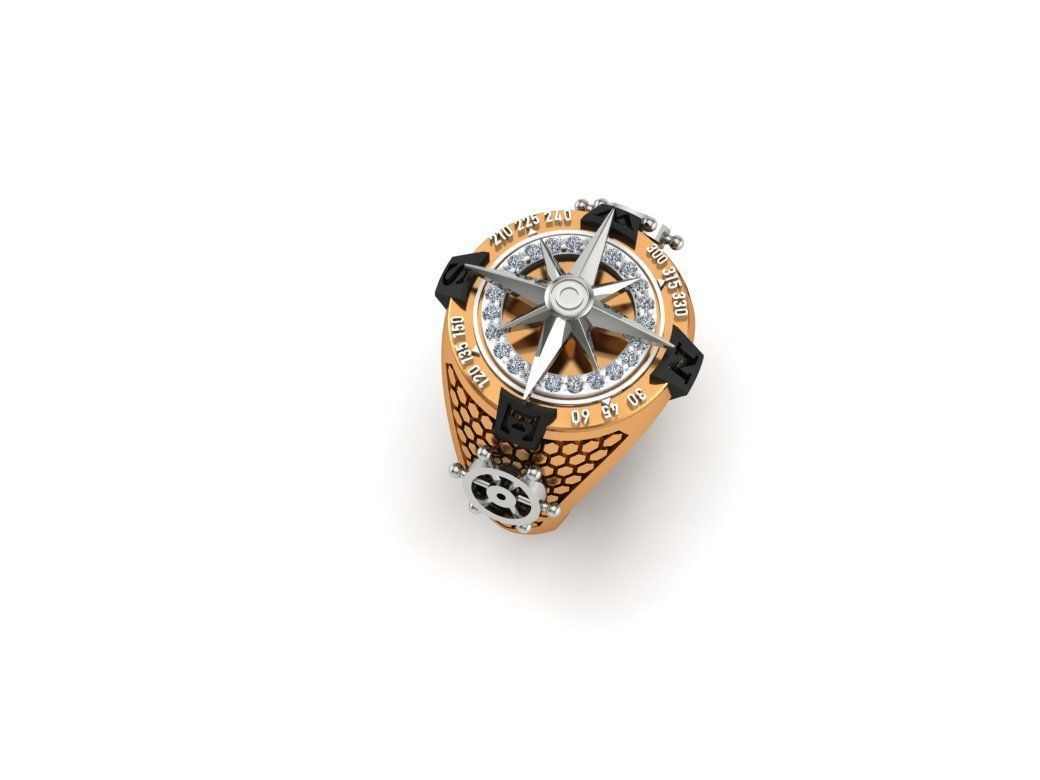 ANILLO BRUJULA- COMPASS RING 3D print model_5