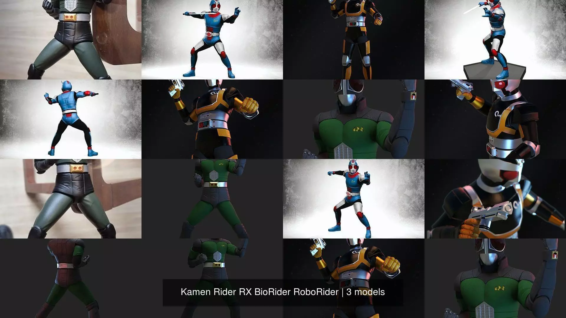 Kamen Rider RX BioRider RoboRider  - 3D Printable 3D Model Collection_0