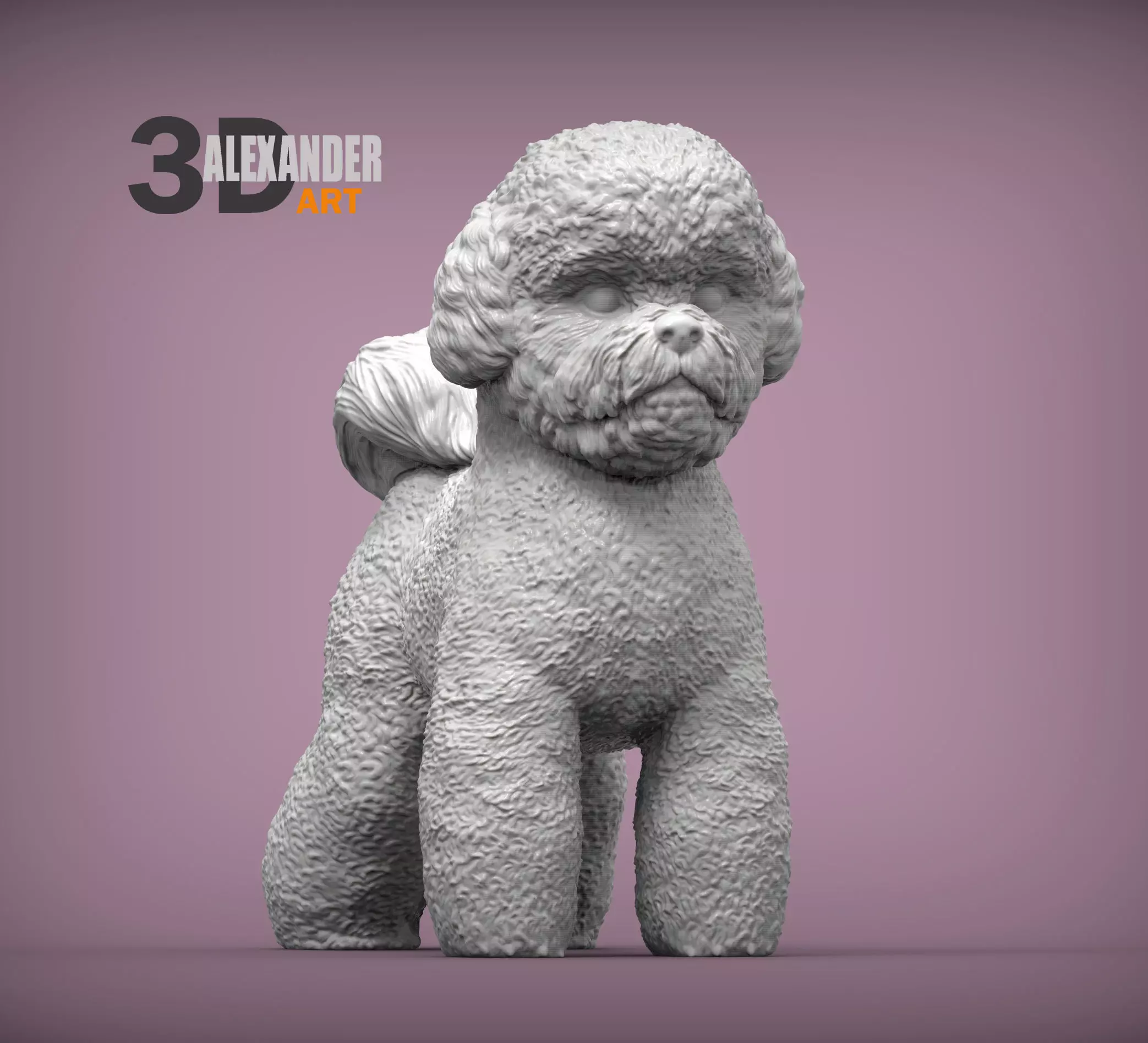 Bichon Frise 3D print model_0