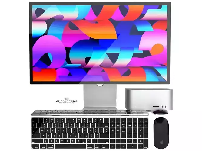 apple mac studio pc set with display 