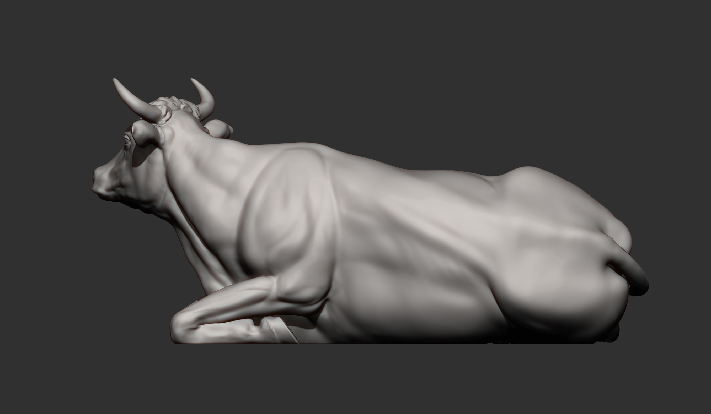 Cow lies 3D print model 3D print model_9